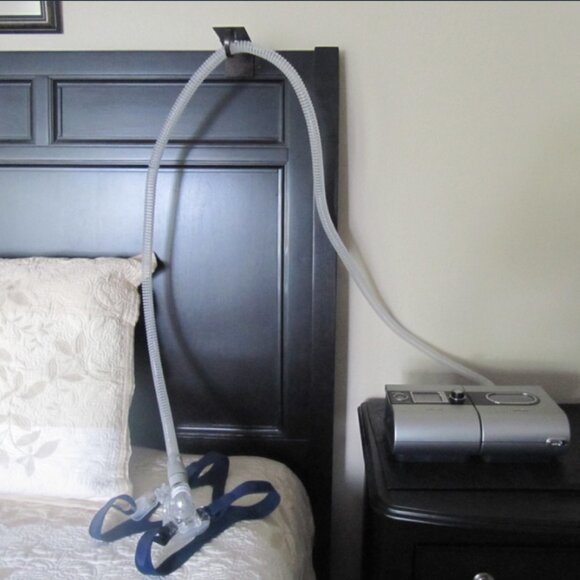 CPAP Hose Holder attaches to headboard - Picture 3 of 5